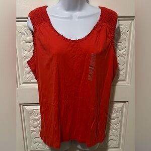 St. John's Bay Parachute New Orange Sleeveless Top XL